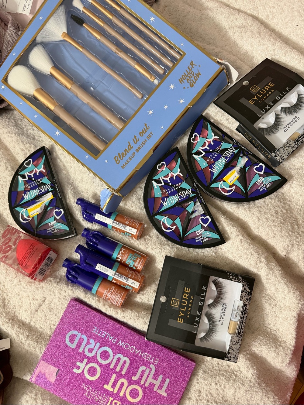 Beauty bundle lot Gold Makeup Brush Set